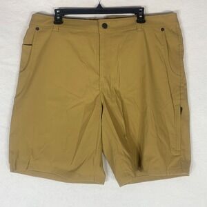 Merrell Men's Tan Cargo Shorts Size 38 Water Resistant Stretch SPF 30-50 Outdoor